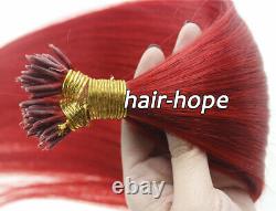 Pre-Bonded Keratin I Tip Hair Extensions Real Brazilian Remy Human Hair Thick 1g