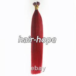 Pre-Bonded Keratin I Tip Hair Extensions Real Brazilian Remy Human Hair Thick 1g