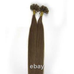 Pre Bonded Keratin Nail U Tip Hair Extensions 100%Real Brazilian Remy Human Hair