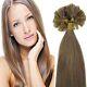 Pre Bonded Keratin Nail U Tip Human Hair Extensions Doule Drawn Thick Blonde 1g