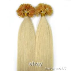 Pre Bonded Nail U Tip Keratin Fusion Remy Brazilian Human Hair Extensions 16-26