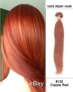 Pre Bonded U/Nail Tip Keratin 100% Remy Brazilian Human Hair Extensions 16-26