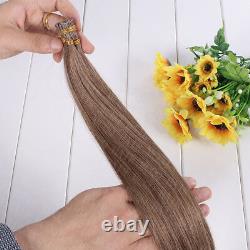 Pre Bonded stick I tip Keratin Remy human hair extensions brazilian 16-24Inch