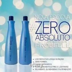 Progressiva Probelle Absolute Zero Brush 2 x 34 oz keratin brazilian Formol free