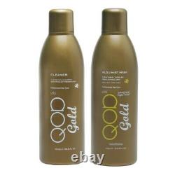 QOD Gold Brazilian Keratin Straightening Kit 1L Keratin+1L Cleaner