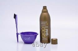 QOD Gold Brazilian Keratin Straightening Kit 1L Keratin+1L Cleaner