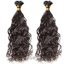 RJ HAIR Flat Tip In Hair Extensions Natural Wave Brazilian Remy Fusion Keratin