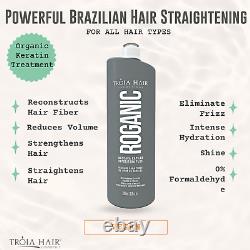 Roganic Brazilian Keratin Treatment (33.8oz) Amazing Natural Looking Hair