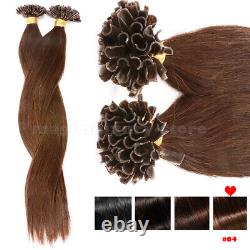 Russian 300S Pre Bonded Keratin Remy Human Hair Extensions Nail U Tip 1g Thick