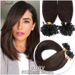 Russian Nail U Tip 100% Remy Human Hair Extensions Pre Bonded Keratin 300PCS 1G