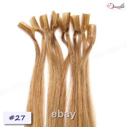 Russian Remy Nail U Tip Human Hair Extensions Fusion Keratin Pre Bonded Straight