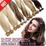 Russian Thick Nail U Tip 100% Remy Human Hair Extensions Pre Bonded Keratin 1g/s