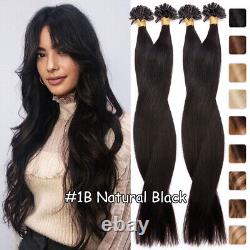 Russian U-Tip Nail 100% Remy Human Hair Extensions Pre Bonded Keratin 1G 200 PCS