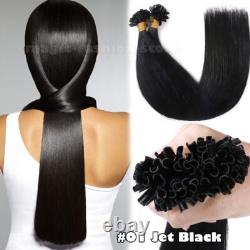 Russian U Tip Nail Remy Human Hair Extensions Pre Bonded Keratin THICK/Balayage