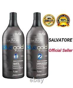 Salvatore Blue Gold Premium Brazilian Keratin Treatment Progressive Brush 2x1L