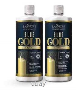 Salvatore Blue Gold Tanino Progressive Brush Brazilian Keratin Treatment 1L 34oz