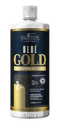 Salvatore Blue Gold Tanino Progressive Brush Brazilian Keratin Treatment 1L 34oz