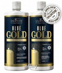 Salvatore Keratin Treatment Brazilian Blue Gold Hair Straightener 2 X 1000 Ml