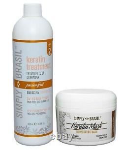 Simply Brasil Hair Queratina Professional Keratin Treatment Kit, 16.9 fl oz