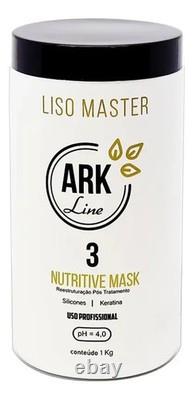 Smooth Master Kit, Shampoo + Treatment Mask + Nourishing Mask ARK LINE 2x1L+1Kg