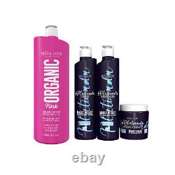 Startling Brazilian Straightening Lisorganic Pink & Blond Hair Care Kit