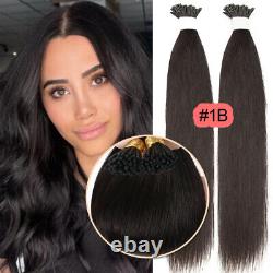 Stick I Tip Hair Extensions Real Remy Human Hair Pre Bonded Itip Keratin Fusion