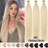 Stick I Tip Human Remy Hair Extensions Micro Keratin Ring Beads Pre Bonded 100s