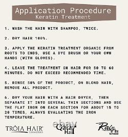 Straightening Brazilian Organic Keratin Hair Treatment & Hair Strengthener Kit