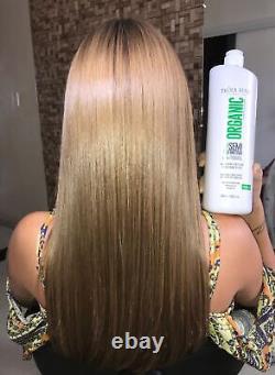 Straightening Brazilian Organic Keratin Hair Treatment & Strengthener Flat Iron
