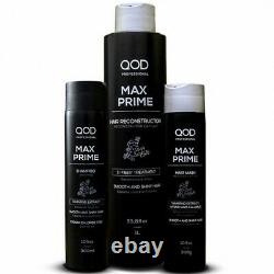 Super Combo Qod Pro Max Prime Hair Treatment Brazilian Keratine + Mask + Shampoo