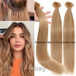 THICK 1G Fusion Keratin Nail U Tip 100% Remy Human Hair Extensions Pre Bonded