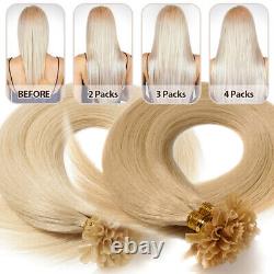 THICK 1G Fusion Keratin Nail U Tip 100% Remy Human Hair Extensions Pre Bonded