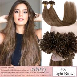 THICK Brazilian Keratin Nail U-Tip Human Hair Extensions Pre Bonded/Fusion Blond