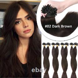 Thick Keratin Nail U-Tip 100% Human Hair Extensions 200S Pre Bonded Fusion 100g