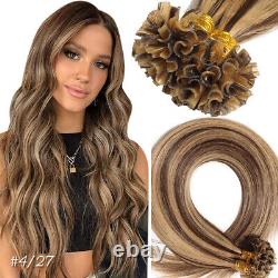 Thick Nail U Tip Real Remy Human Hair Extensions 1g/s Pre Bonded Keratin Long