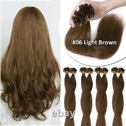 Thick Pre Bonded Fusion Nail U Tip Keratin Remy Human Hair Extensions 200Strands
