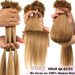 Thick U Tip Hair Extensions Pre Bonded Keratin 100% Real Human Hair Extensions