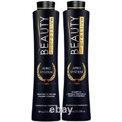 Treatment Keratin Afro System Beauty Impressive Progressive Kit 2x34Oz No Formol