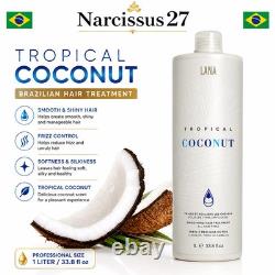Treatment Keratin LANA BRASILES Tropical Coconut 1L- 33 fl oz. Autentic Brazil