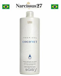 Treatment Keratin LANA BRASILES Tropical Coconut 1L- 33 fl oz. Autentic Brazil
