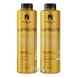 Tree Liss Supreme Brazilian Keratin Hair Straightening Treatment Kit Pro