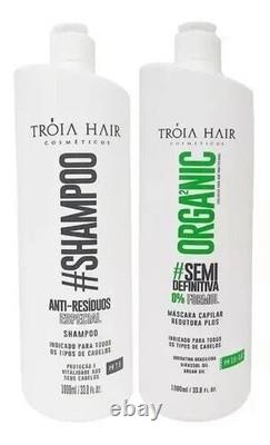 Troia Hair Organic Progressive Brush/Brazilian Keratin Treatment Professional 2L
