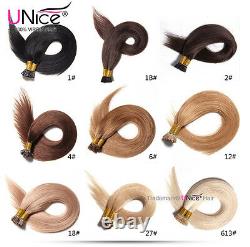 UNice Brazilian 100S Keratin Stick I-tip Straight Human Hair Extensions 1g/s US