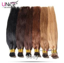 UNice Brazilian 100S Keratin Stick I-tip Straight Human Hair Extensions 1g/s US