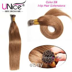 UNice Brazilian 100S Keratin Stick I-tip Straight Human Hair Extensions 1g/s US