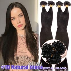 U Nail Tip Pre Bonded Human Remy Hair Extensions Keratin Glue Tips Pre Bonded 1G
