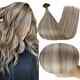 U Tip Human Hair Extensions Fusion Hair Balayage Keratin Glue Beads Prebonded