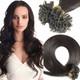 U Tip Nail Human Hair Extensions K Tip Invisible Keratin Real Remy Hair 1g 0.5g