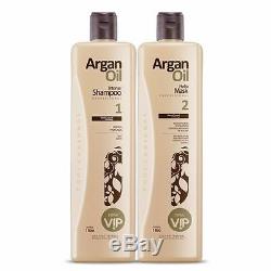 Vip Brazilian Keratin Hair Treatment Blow Dry 2 Liter Kit Argan Oil Ojon Mask