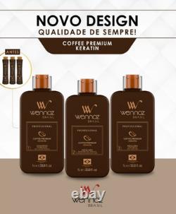 WENNOZ BRASIL Coffee Premium Professional Hair Reconstruction 3 x 1 liter